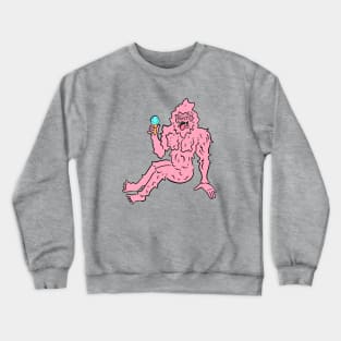 Pretty Pink Snow yeti Crewneck Sweatshirt